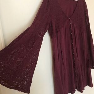 Jolt lace maroon dress
